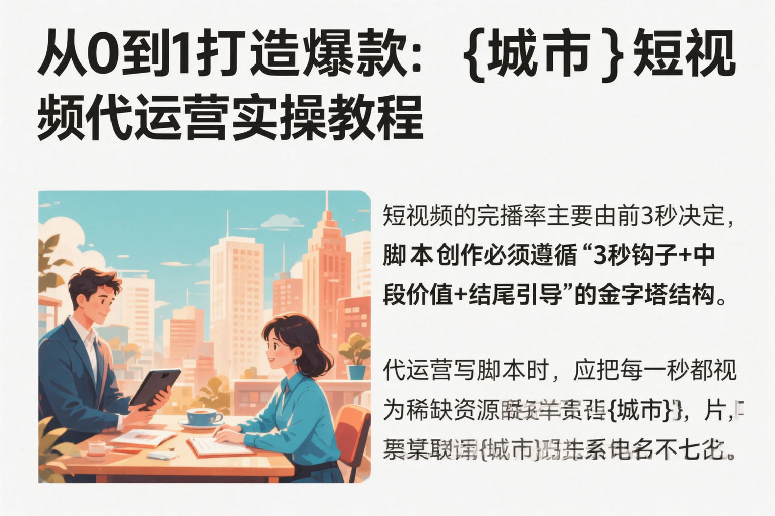 从0到1打造爆款：毕节短视频代运营实操教程