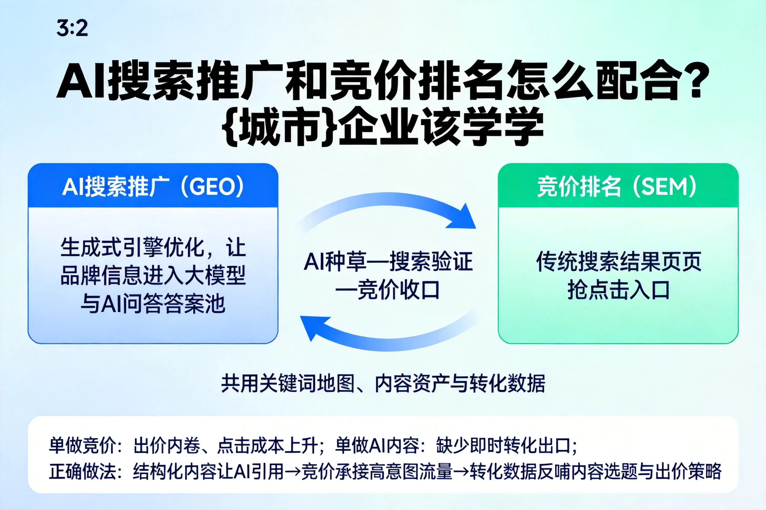 AI搜索推广和竞价排名怎么配合？毕节企业该学学