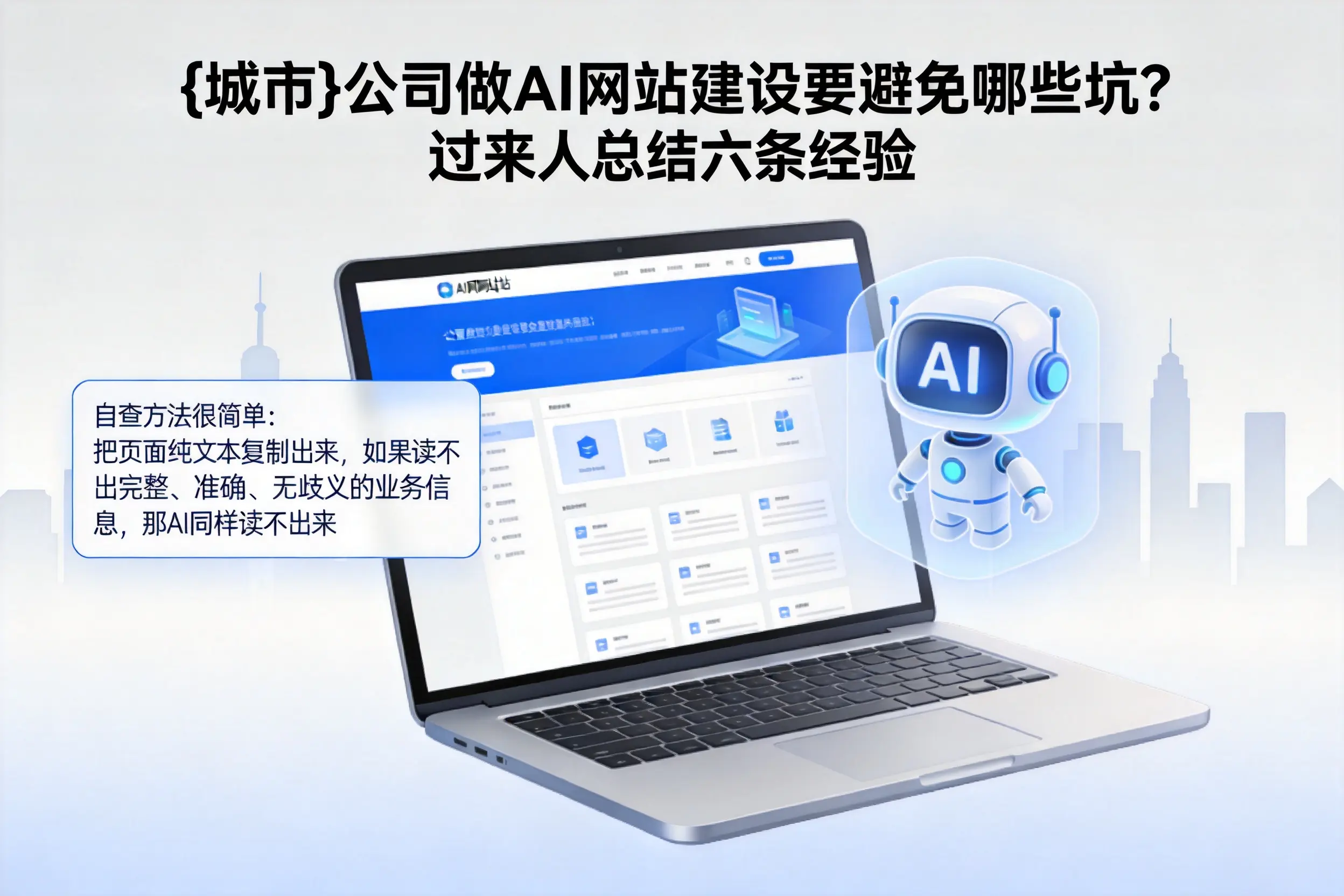 毕节公司做AI网站建设要避免哪些坑？过来人总结六条经验