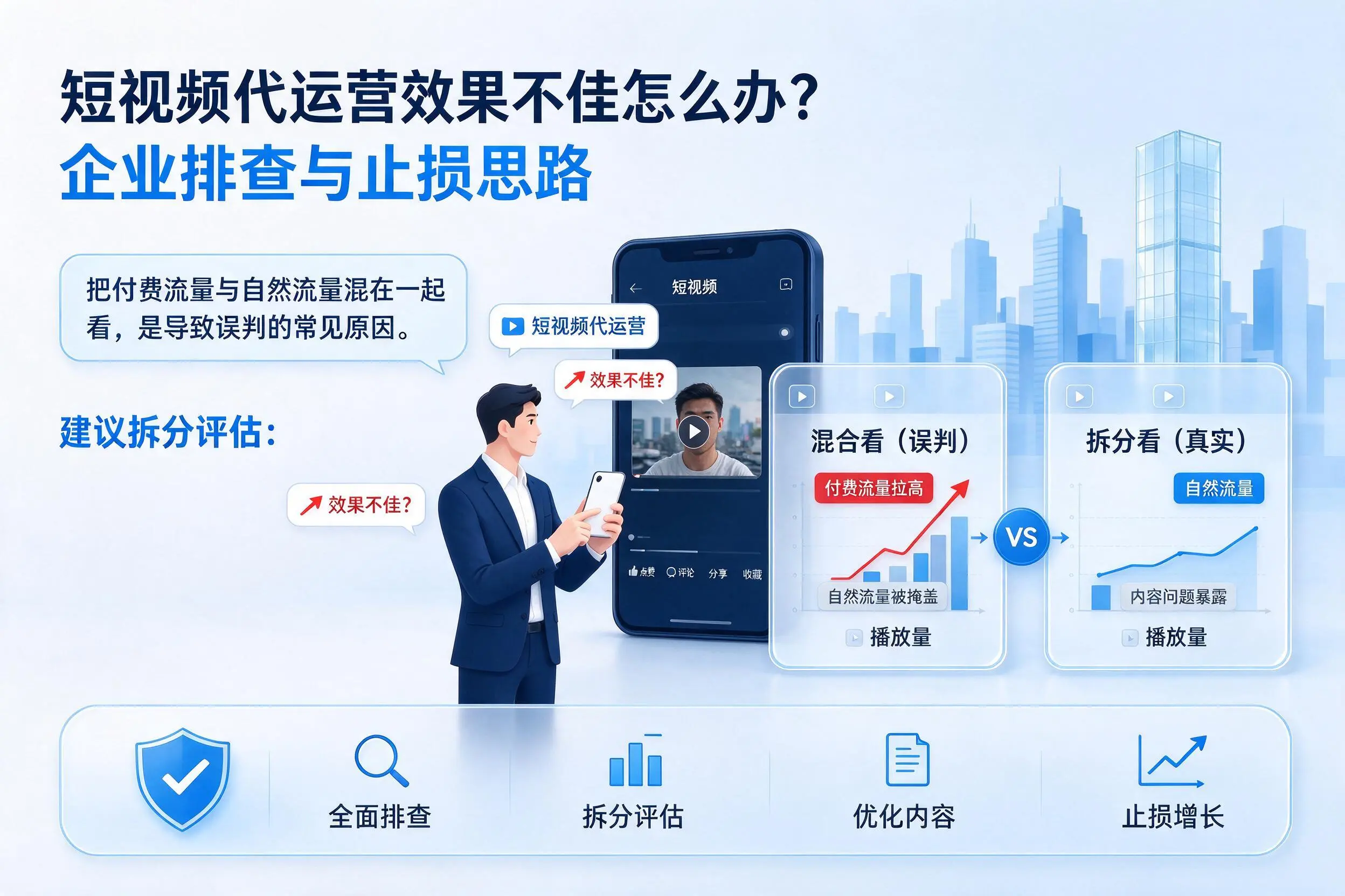 短视频代运营效果不佳怎么办？毕节企业排查与止损思路