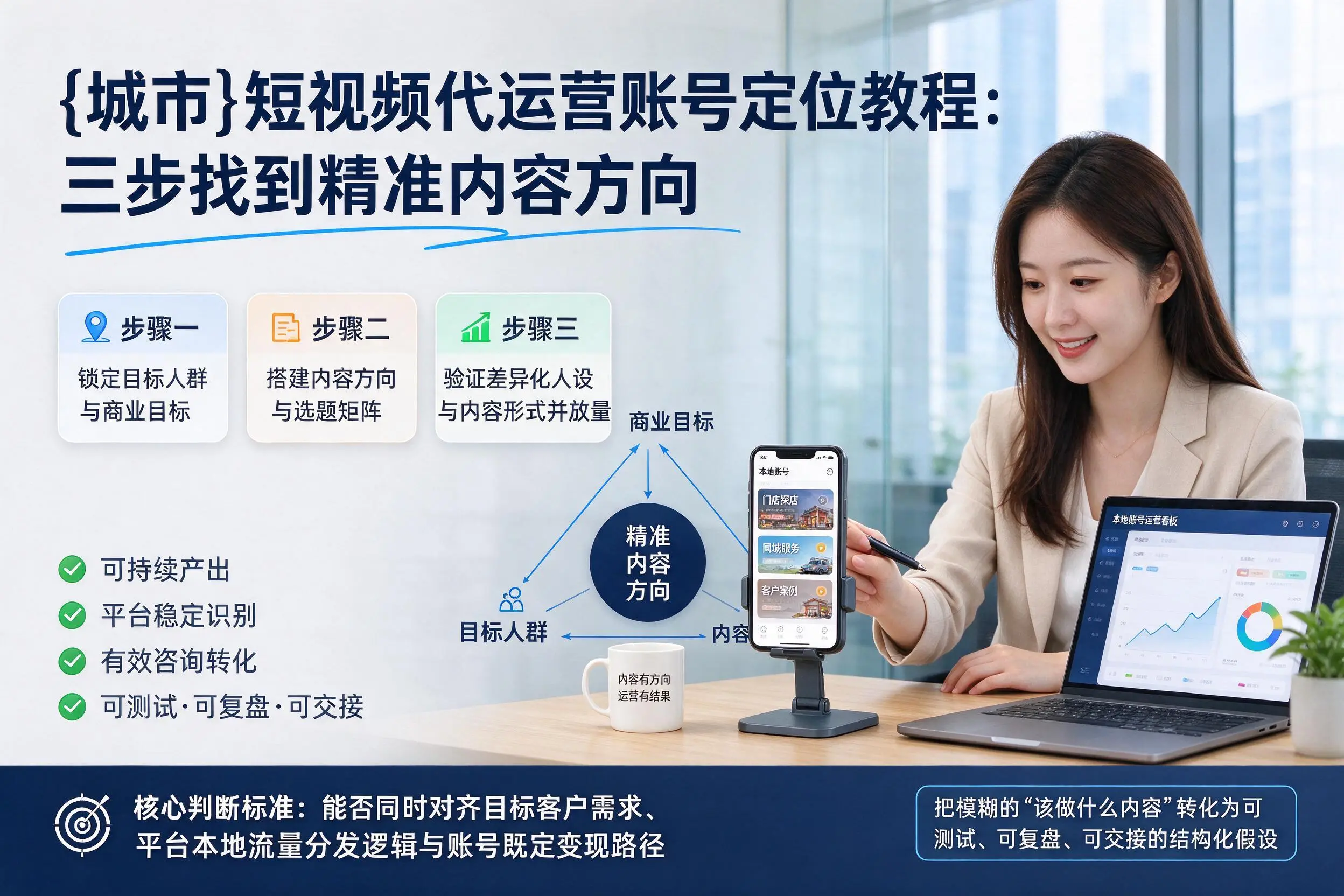 毕节短视频代运营账号定位教程：三步找到精准内容方向