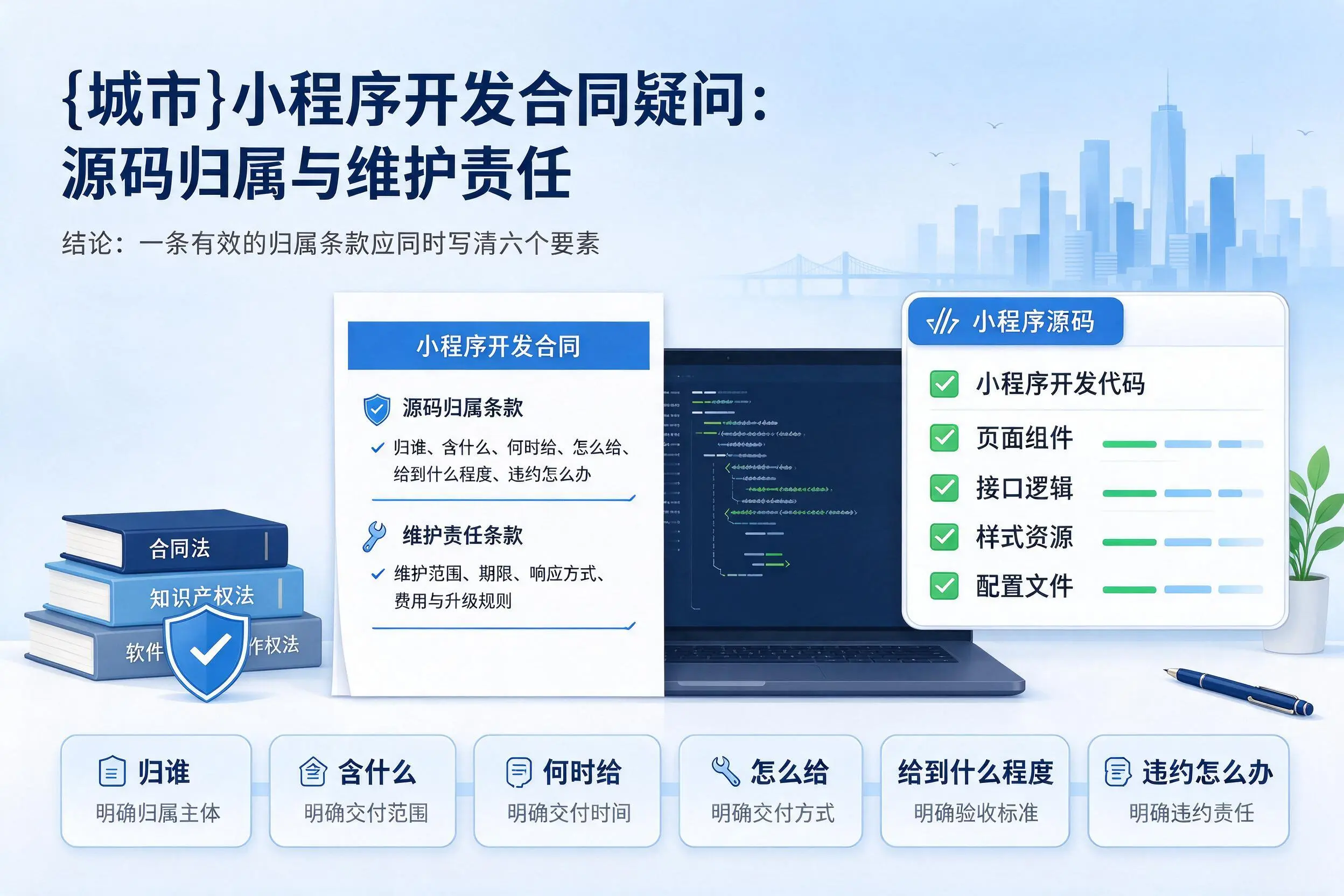 毕节小程序开发合同疑问:源码归属与维护责任