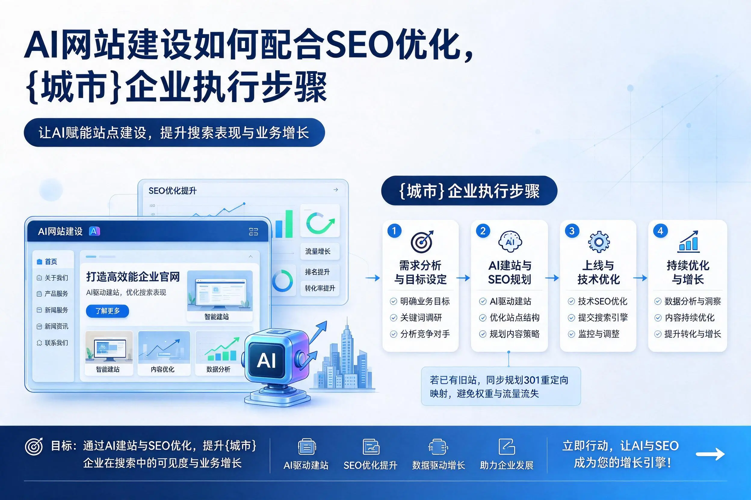 AI网站建设如何配合SEO优化，毕节企业执行步骤
