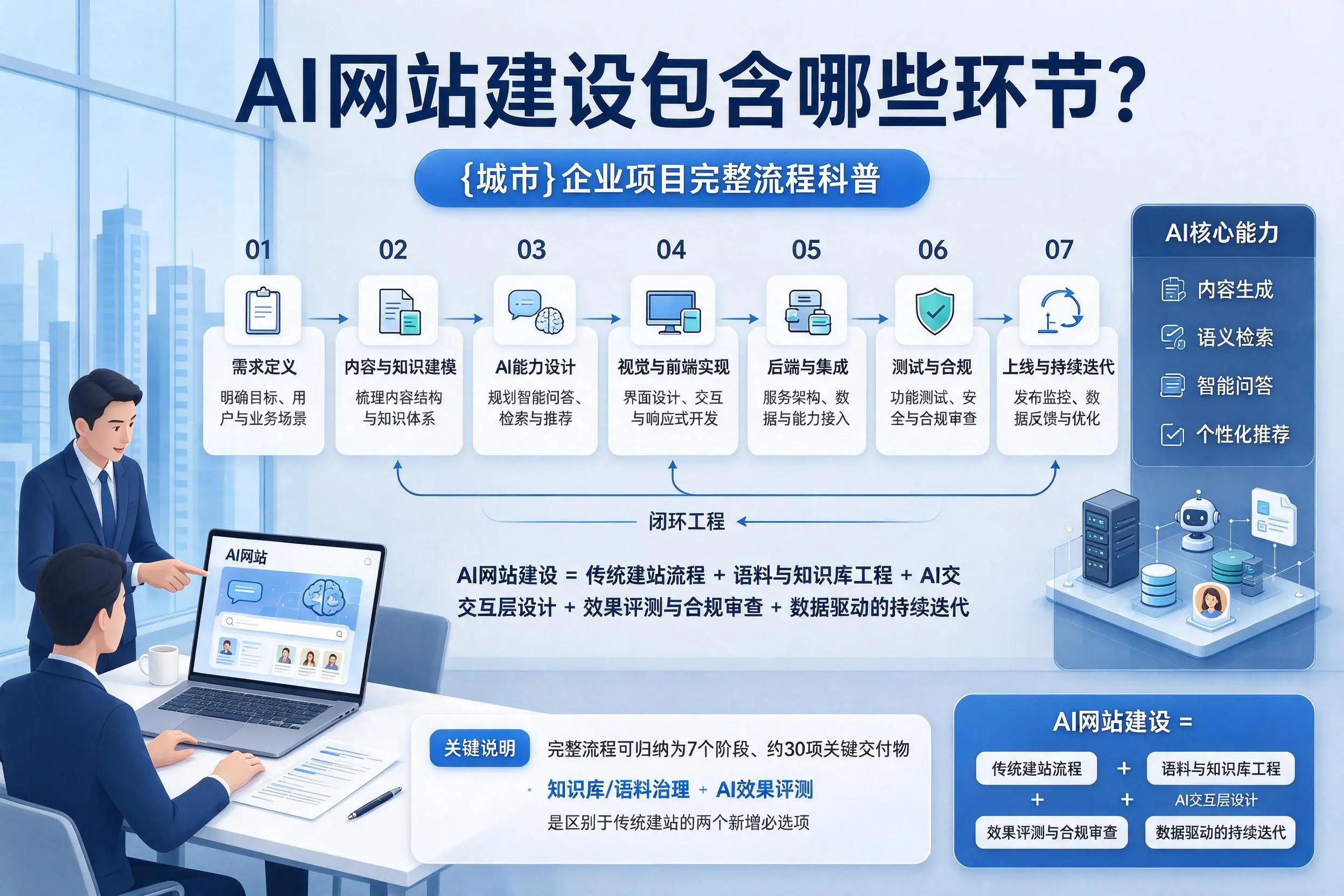 AI网站建设包含哪些环节?毕节企业项目完整流程科普