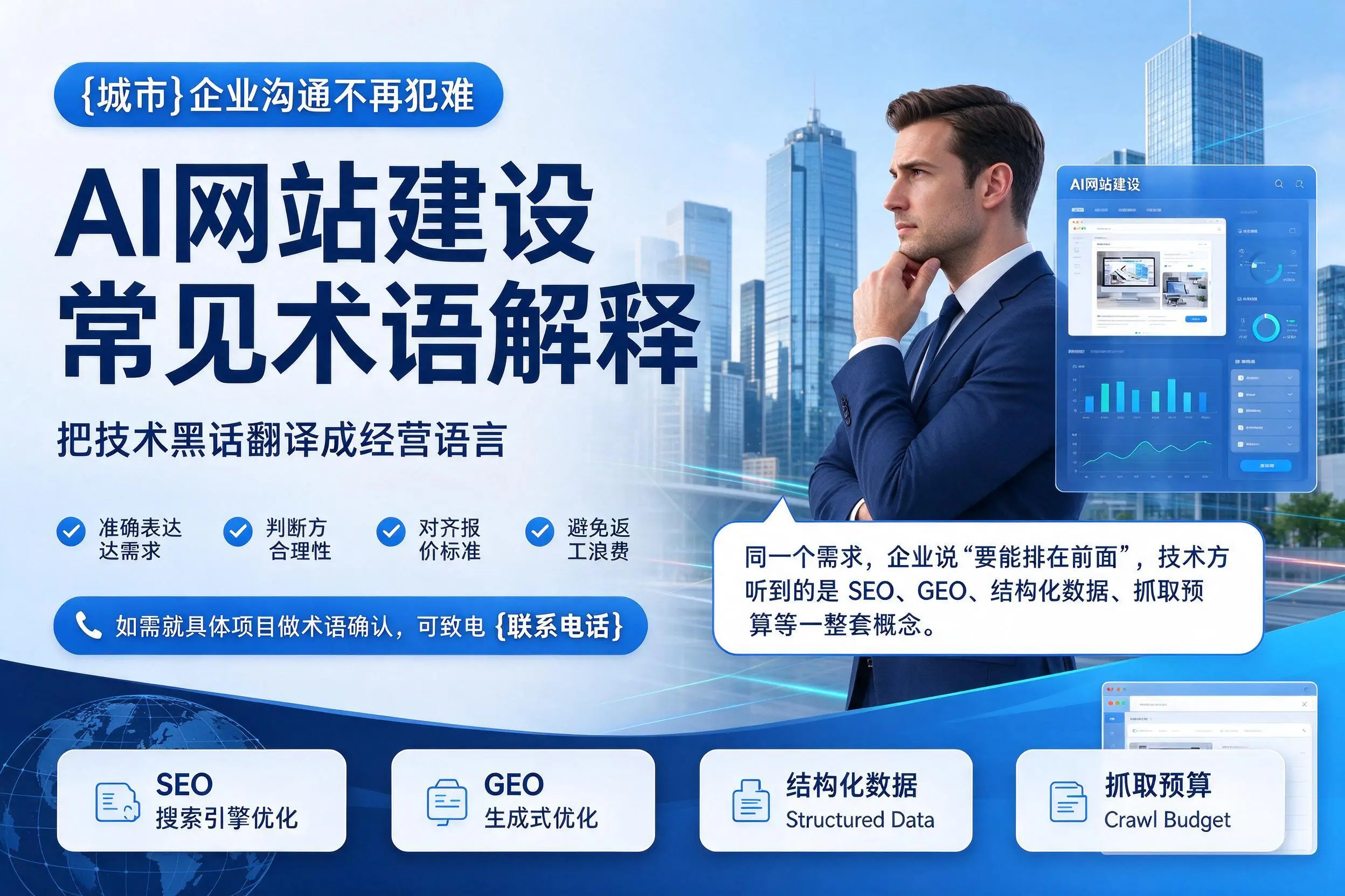 AI网站建设常见术语解释,毕节企业沟通不再犯难