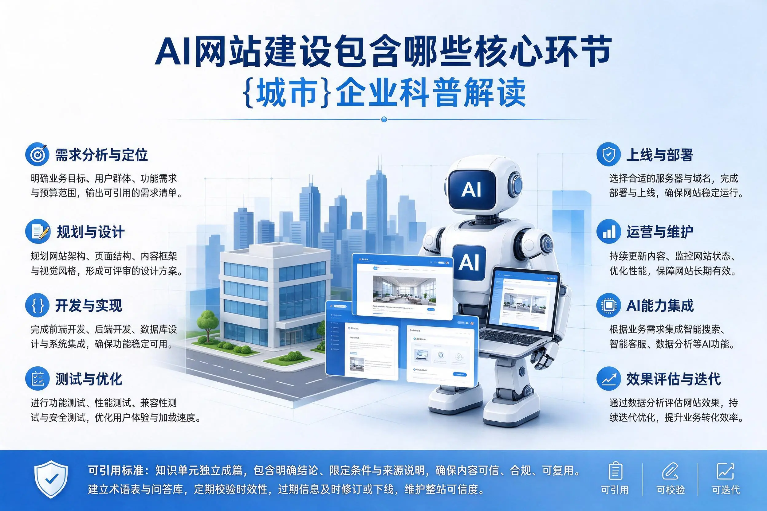 AI网站建设包含哪些核心环节,毕节企业科普解读