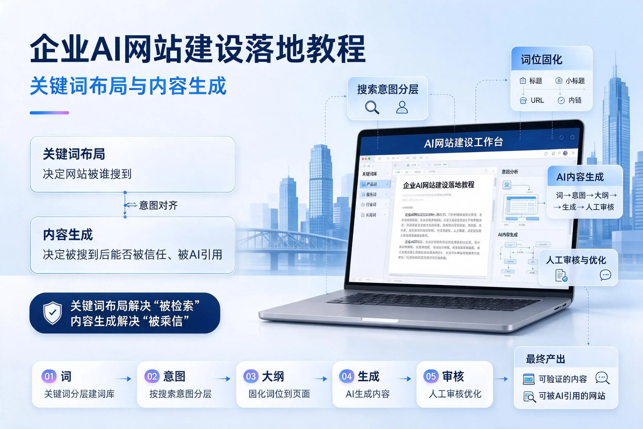 毕节企业AI网站建设落地教程:关键词布局与内容生成