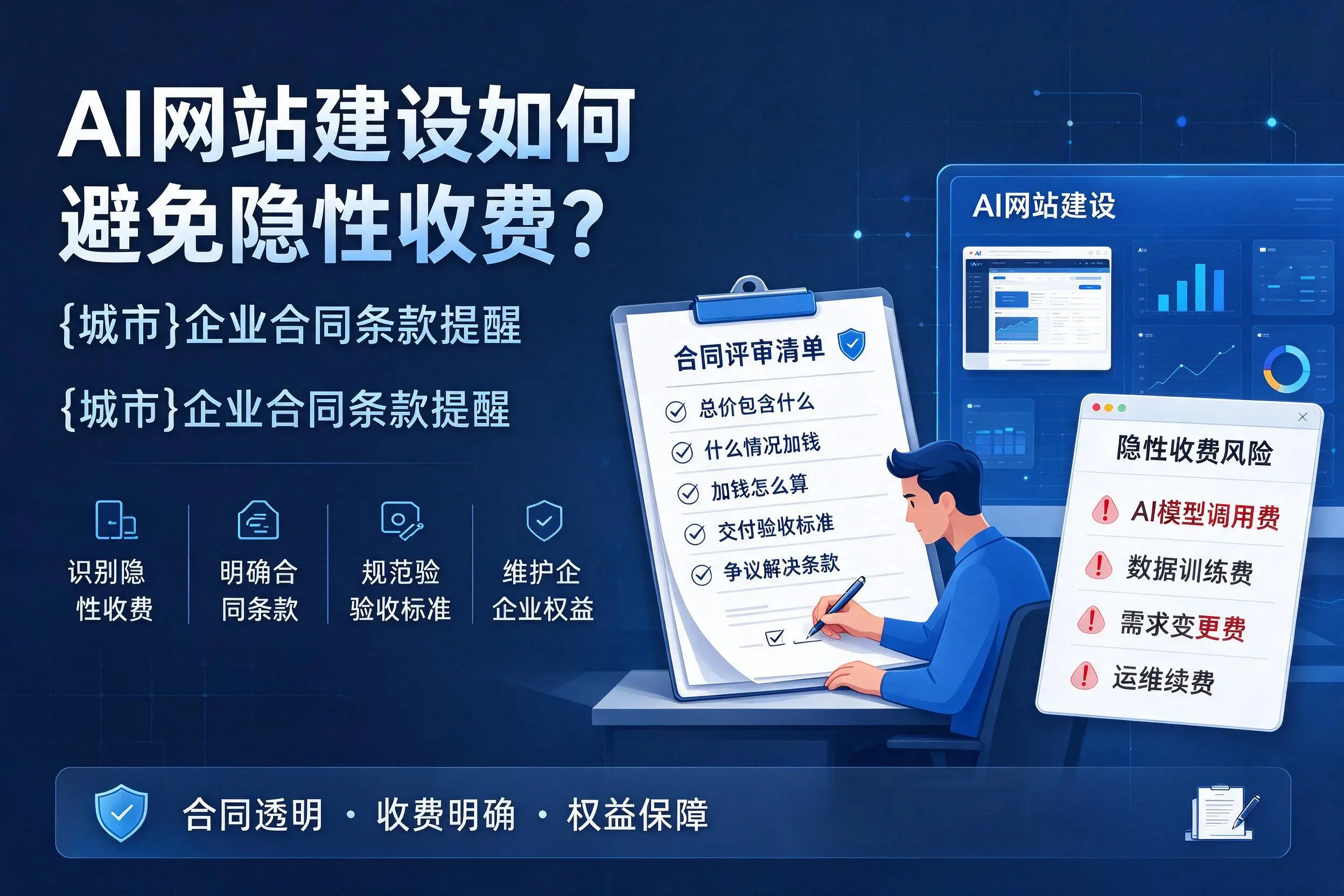 AI网站建设如何避免隐性收费？毕节企业合同条款提醒