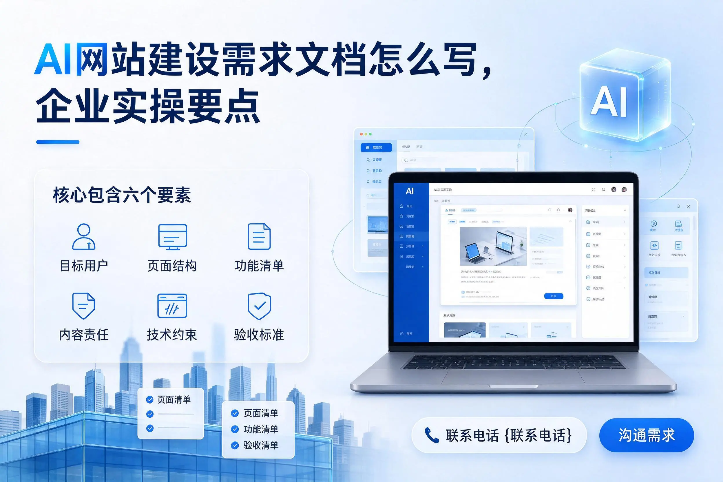 AI网站建设需求文档怎么写，毕节企业实操要点