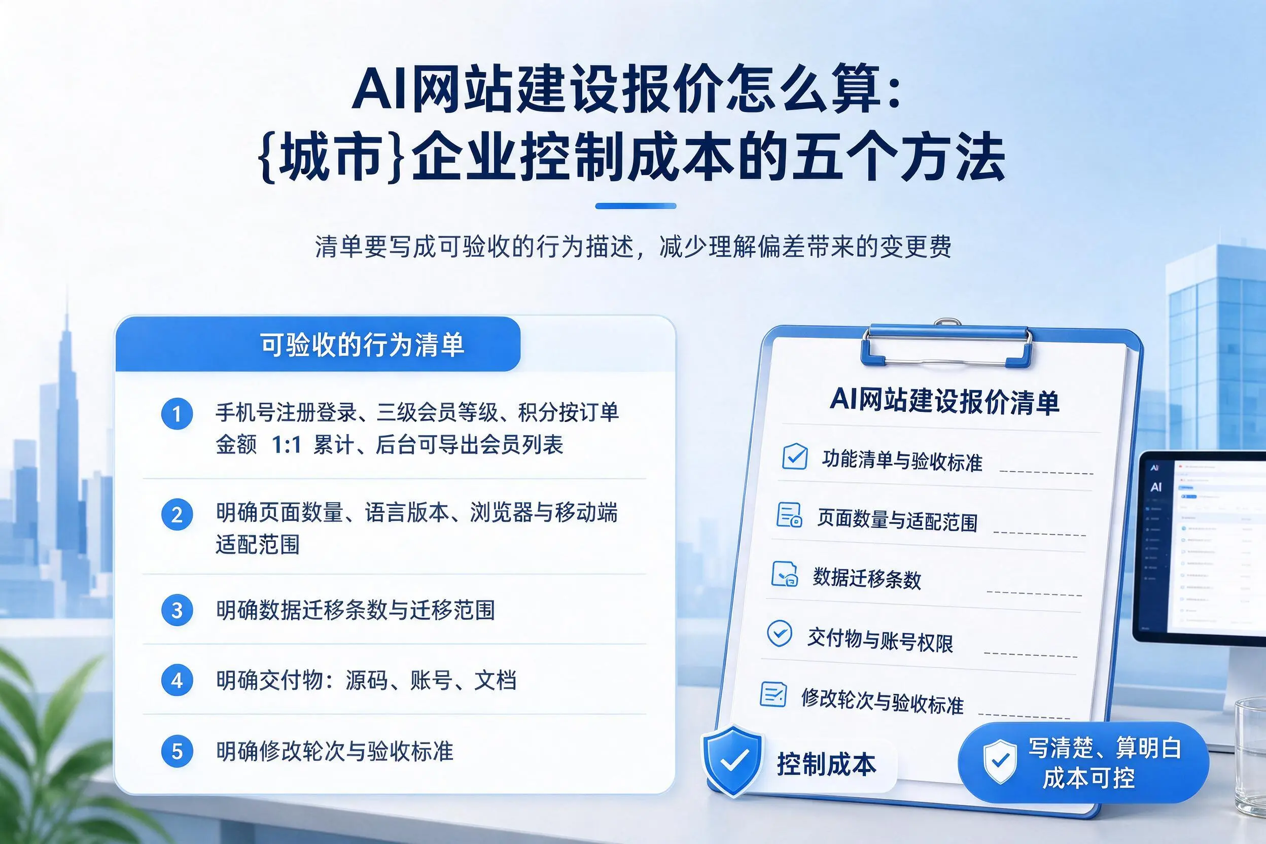 AI网站建设报价怎么算：毕节企业控制成本的五个方法